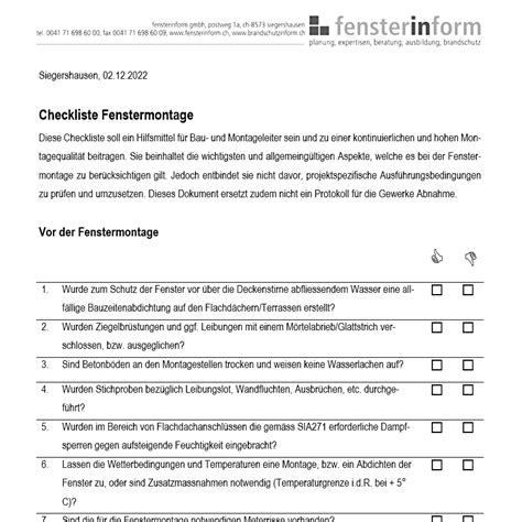 Vertrauen ist gut Kontrolle ist besser Fenster Checkliste für Bau