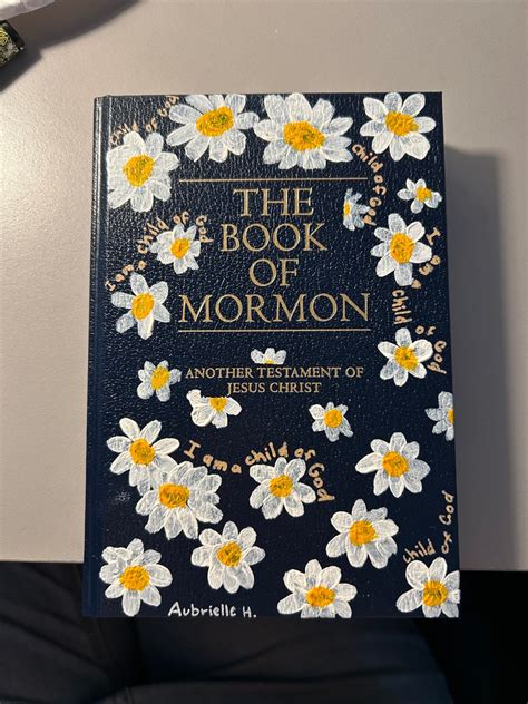 Hand Painted Book Of Mormon Floral Etsy