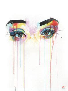 rainbow | eyes | dripping | paint | tears | I wished my eyebrows looked like that! | Art ...