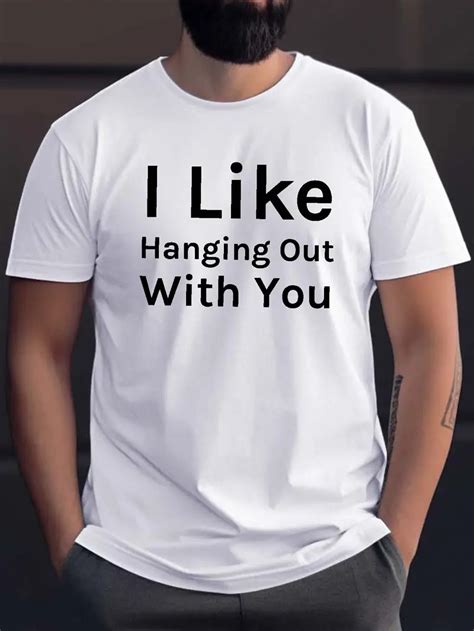 Like Hanging Print T Shirt Tees Men Casual Short Sleeve T Temu Australia