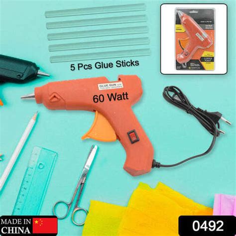 Professional 60 Watt With 5 Pcs Hot Melt Glue Stick And On Off Switch Electric Tool Hot Melt