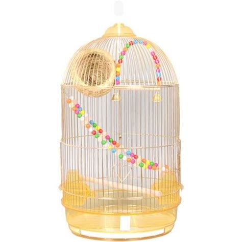 Volière Cage Cage Ronde à Oiseau Oiseau de Cage Perroquet Oiseau à