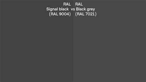 RAL Signal Black Vs Black Grey Side By Side Comparison