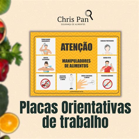 Placas Orientativas De Trabalho Chrisleine Martins De Almeida Pan