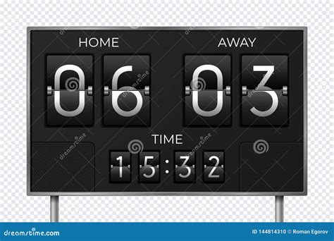 Black Retro Scoreboard Stadium Soccer Countdown Clock Goal Sport