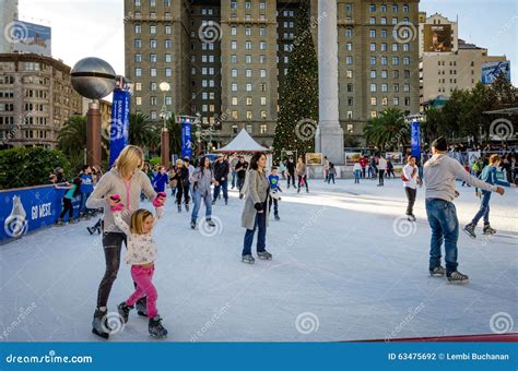 Skating at Union Square in San Francisco Editorial Photography - Image ...