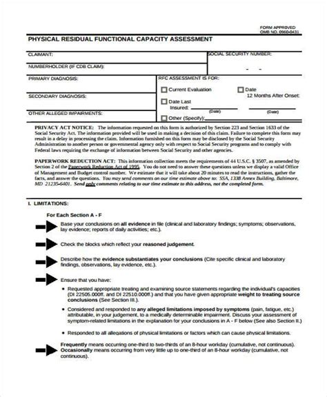 Free 8 Sample Functional Capacity Evaluation Forms In Pdf Ms Word