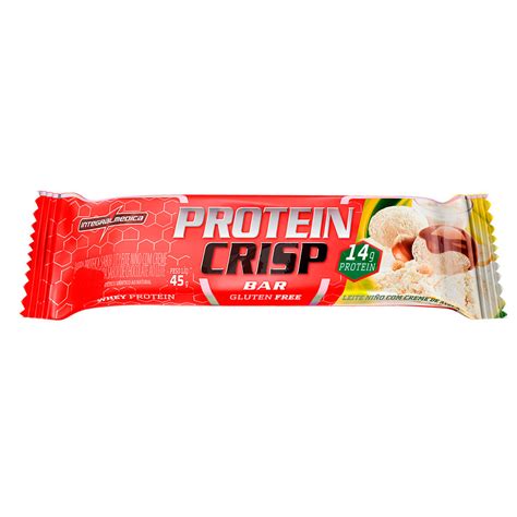 Barra De Proteína Protein Crisp Bar Integralmedica Sabor Leite Com