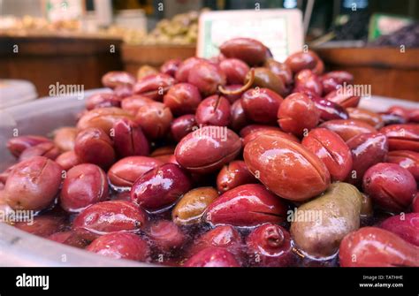 Delicious View Of Vegetable Olive Food In A Market Stock Photo Alamy