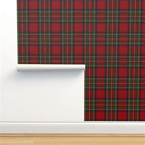 Royal Stewart Tartan Clan Plaid Wallpaper Spoonflower