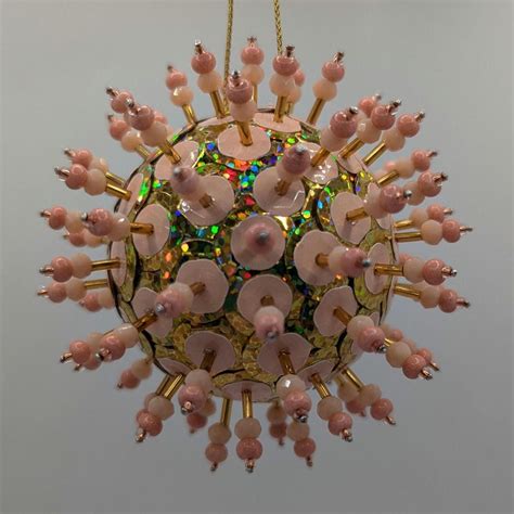 Nude Gold Bubble Burst Sequin Ornament Etsy