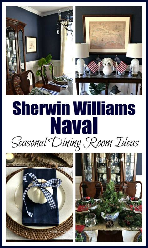 Sherwin Williams Naval Dining Room Ideas For Every Season Dark Blue