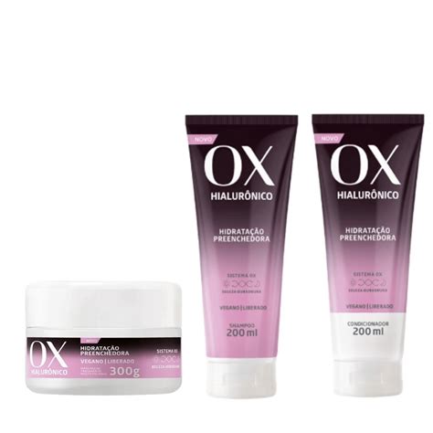 Kit Ox Hialur Nico Shampoo E Cond Ml M Scara G Submarino