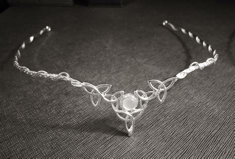 Celtic Knot Moonstone Wedding Tiara In Sterling Silver Celtic Bridal