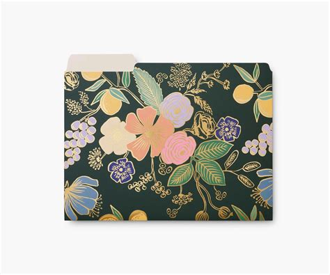 Rifle Paper Co Colette File Folder Set Gus And Ruby Letterpress