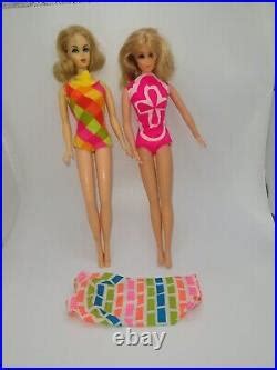 Vintage Twist N Turn Marlo Flip Live Action Barbie Dolls Platinum With