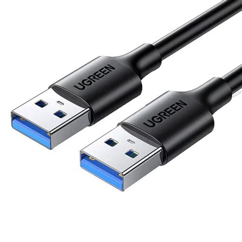 绿联US128 USB3 0数据线公对公 双头移动硬盘盒高速传输连接线1根