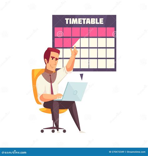 Calendrier Planification De La Composition De L Entreprise Illustration