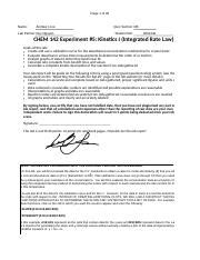 11 27 Kinetics 1 LR Xlsx Page 1 Of 20 Name Andrew Love Lab Partner