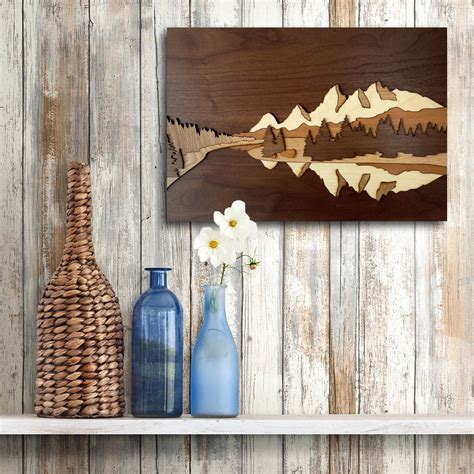 Grand Teton National Park 3d Wooden Art Laser Cut Nature Wall Art