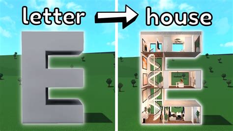 Building The Letter E Into A Bloxburg House Youtube