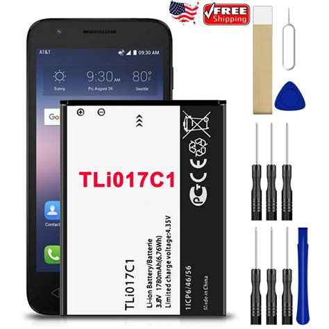 Replacement Battery Tli017c1 Tlio17cl For Atandt Alcatel One Go Flip