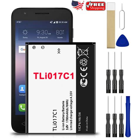 Replacement Battery TLi017C1 TLiO17Cl For AT T Alcatel One Go Flip