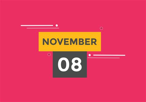 November Calendar Reminder Th November Daily Calendar Icon Template