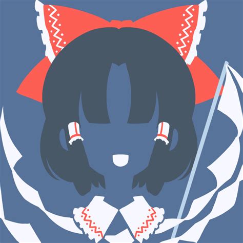 Safebooru 1girl Bangs Black Hair Blue Background Bow Gohei Hair Bow Hakurei Reimu Highres