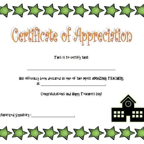 10 Teacher Appreciation Certificate Templates Ideas Free For Teacher