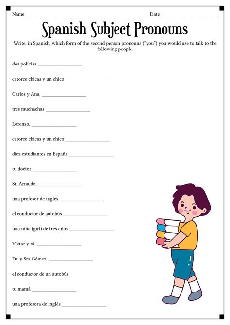 A Personal In Spanish Worksheet Free Pdf At Worksheeto