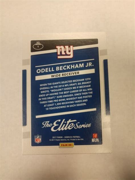 Panini Donruss The Elite Series Odell Beckham Jr For Sale