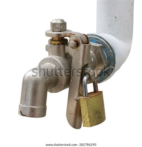 Water Valve Key Lock On White Stock Photo Edit Now 282786290