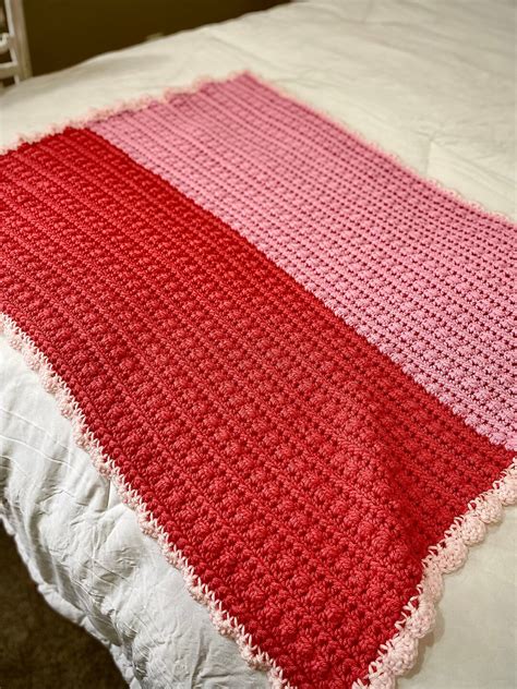 Pink Blanket, Crochet Baby Blanket , Handmade Baby Blanket, Baby Girl ...