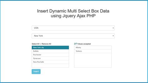 Insert Dynamic Multi Select Box Data Using Jquery Ajax Php Webslesson