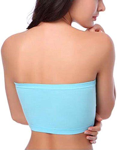 Hoerev Bra Tube Top Bandeau Style Removable Padding Bra Seamless