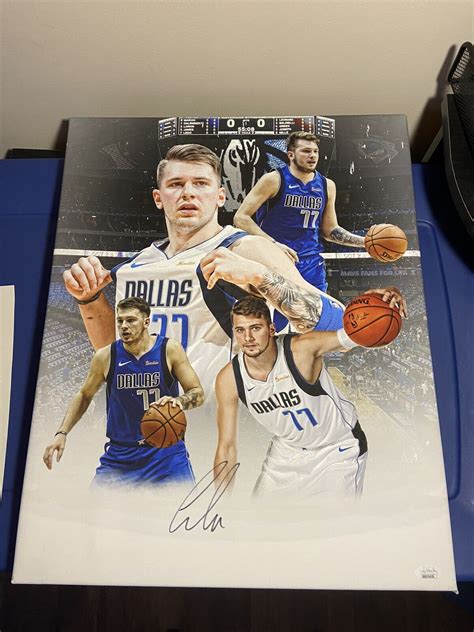 Luka Doncic Very Rare Signed Autograph 16x20 Canvas Nba Mavs Hot