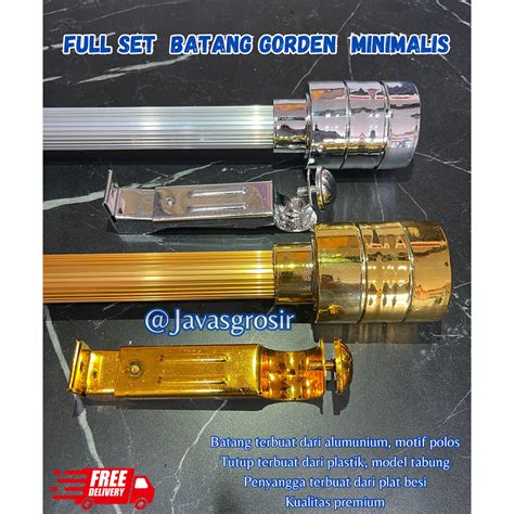 Jual Full Set Batang Gorden Minimalis Rollet Garis Gorden Batang Tiang