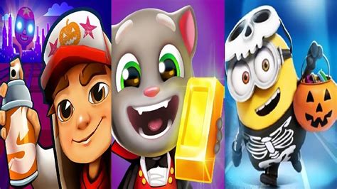 Subway Surfers Halloween 2022 VS TALKING TOM GOLD RUN VS Despicable Me