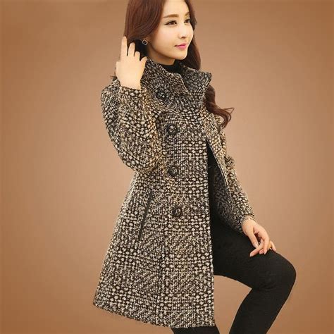 New Women S Wool Blends Coat Winter Autumn Fashion Elegant Mother