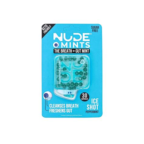 NUDE Mentas de aliento para el mal aliento Hielo Mentas sin azúcar en aptas para dieta