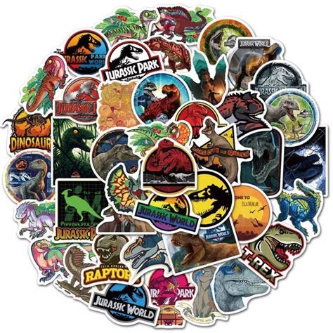 Jurassic Park Stickers Pack Custom Waterproof Decals Etsy