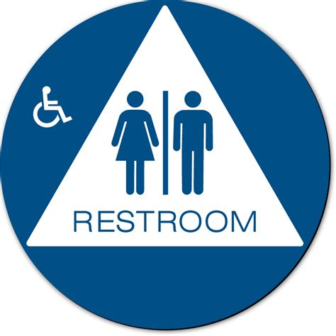 California Unisex Accessible Restroom Door Sign Ada Sign Factory