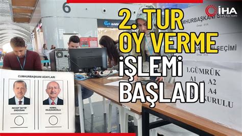 İstanbul Havalimanında Oy Verme İşlemi Başladı YouTube