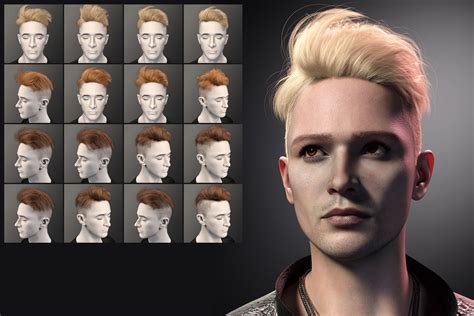 Fe Pompadour Hair For Genesis Daz D