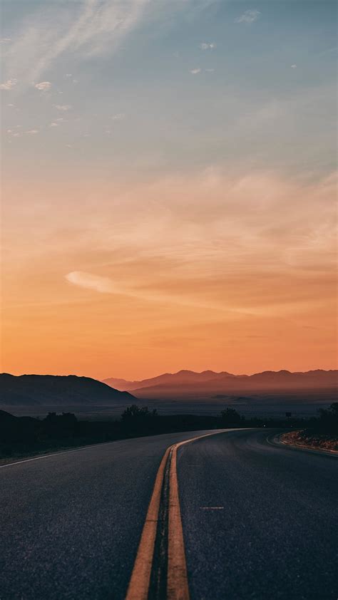 Road Turn Horizon Wallpaper - [1080x1920]