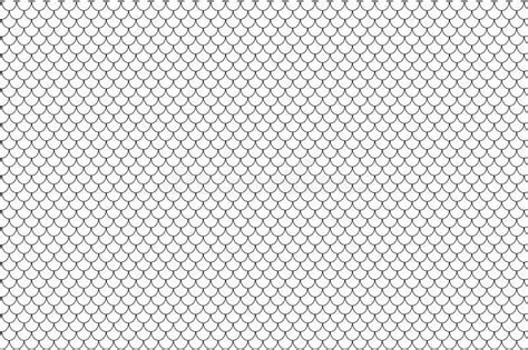 Simple Fish Scale Black White Pattern Texture Stock Vector