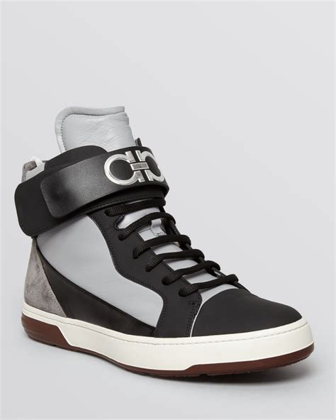 Lyst Ferragamo Night Gancini Sneakers In Black For Men