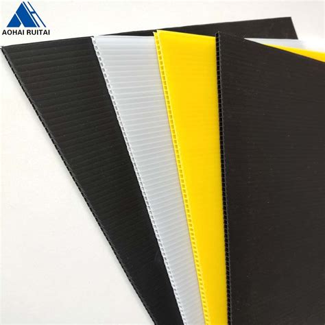 Black Colour Anti Static PP Coroplast Plastic Corrugated Hollow Board