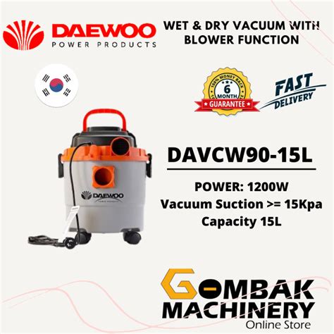 Daewoo Davcw90 15l 1200w 15litre Wet And Dry Vacuum With Blower Function